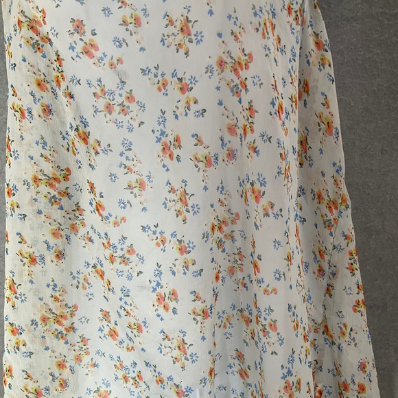 Vintage Aerie Tank Top Sz XL Sheer Bohemian Floral Print Flowy Festival Rodeo - Picture 4 of 9